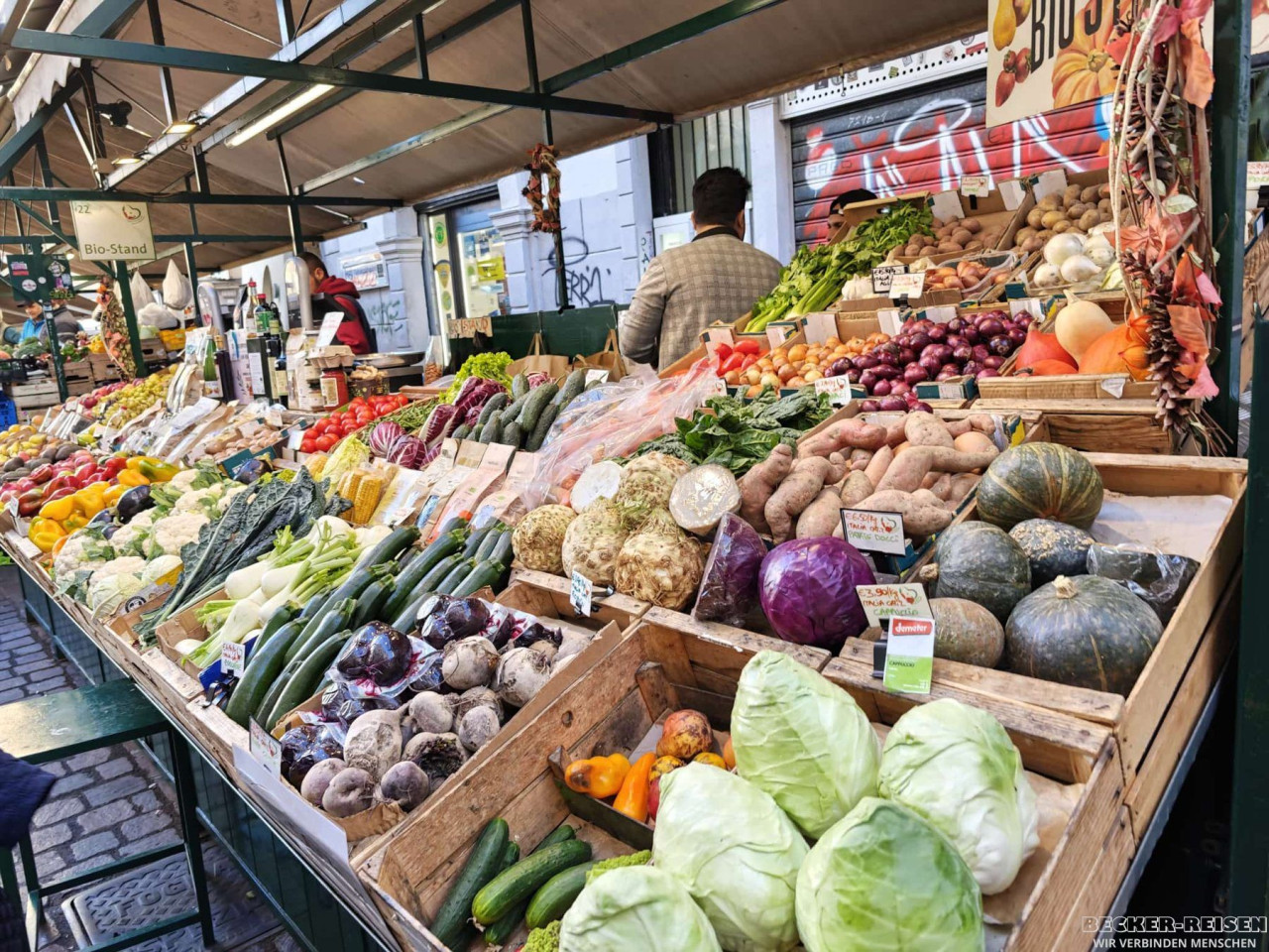 b2ap3_large_bozen-gemuesemarkt F&uuml;nf Tage S&uuml;dtirol: Dolomitenblicke, Bozen und Sonne am Kalterer See - Reisejournal